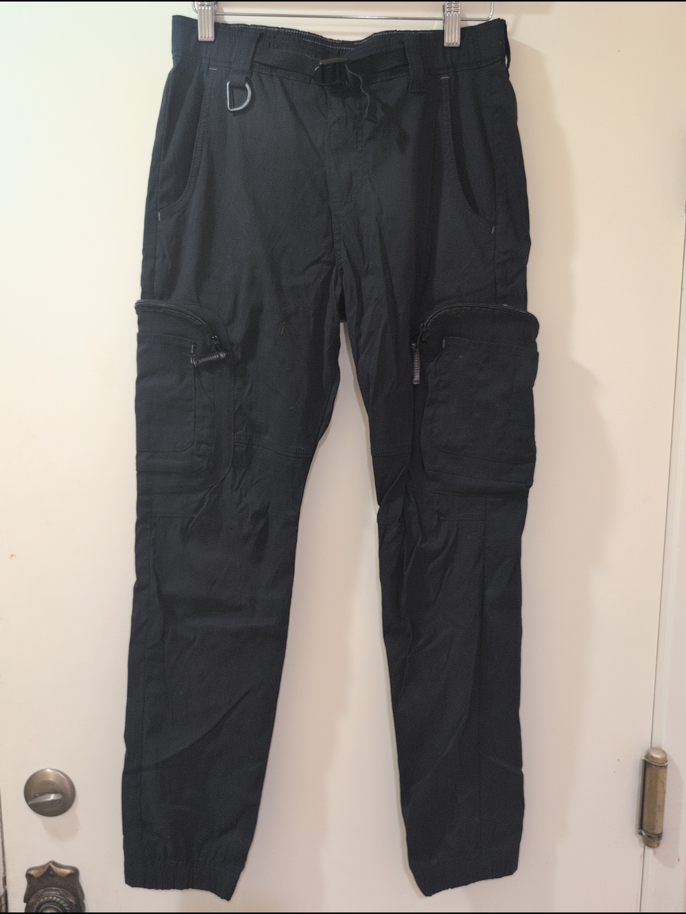 Boys Nylon Outdoor Hiking All Terrain Gear Pants Black XL 14/16 Cargo Zip Pocket